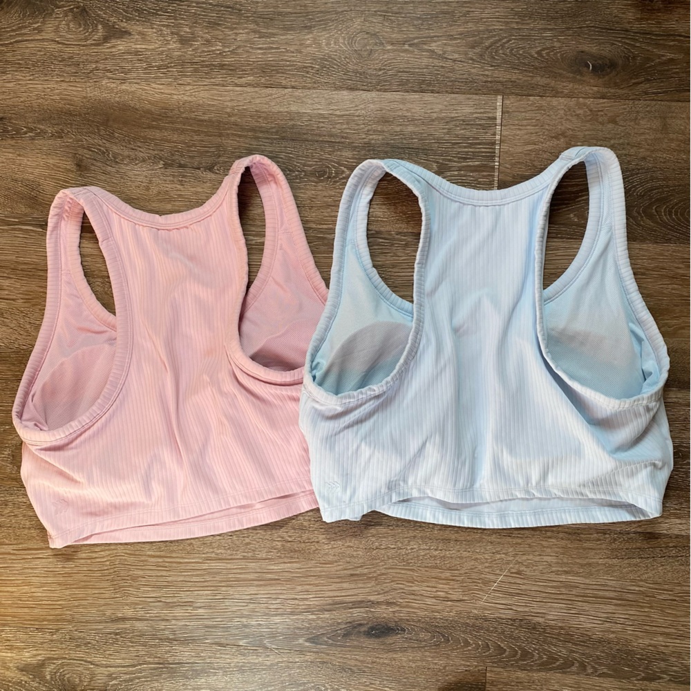BUNDLE 2 Woman’s All in Motion Sports Bras Pink/Blue Size XL Padded/Removable - Picture 3 of 5